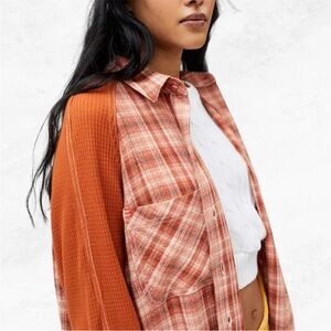 BDG Varsity Button Up Size Large